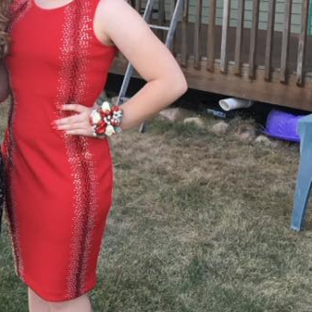 Calvin Klein red dress
